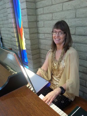 Francine Martin at the organ